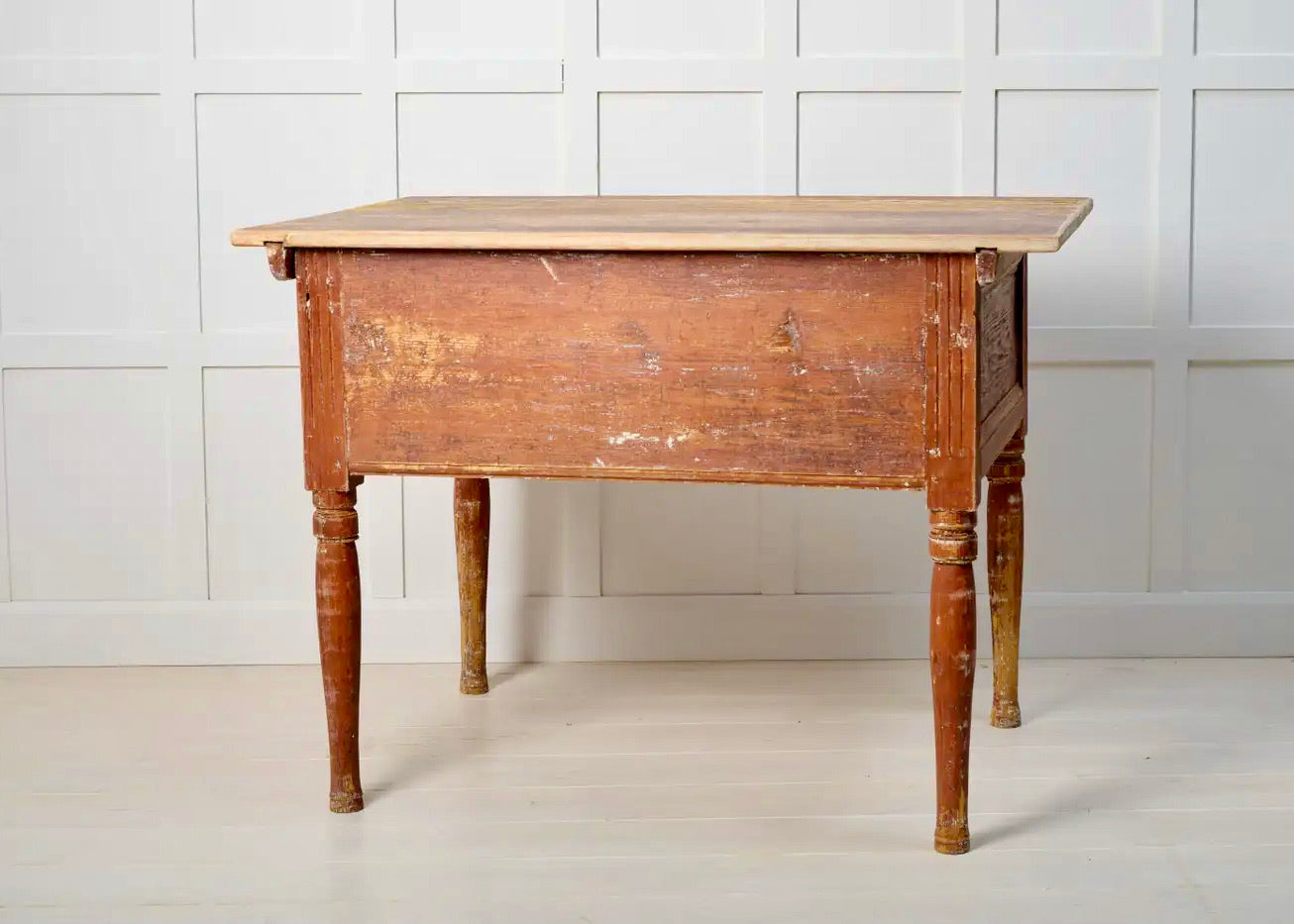 Mesa Rústica con Cajón | Suecia 1860