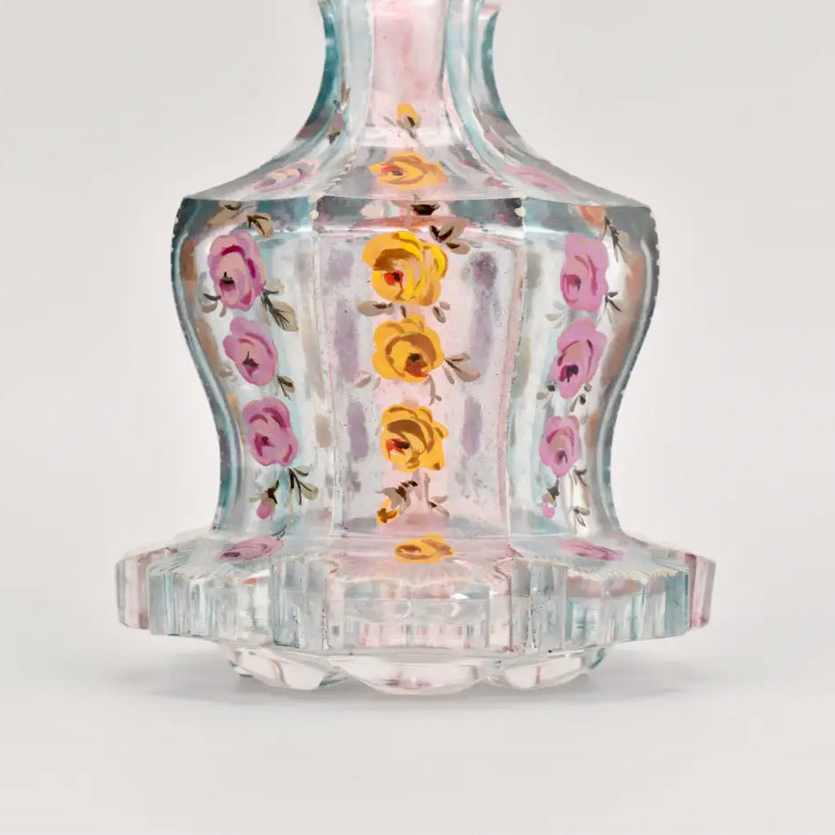 Frasco de Perfume de Bohemian Moser Esmaltado, 1840