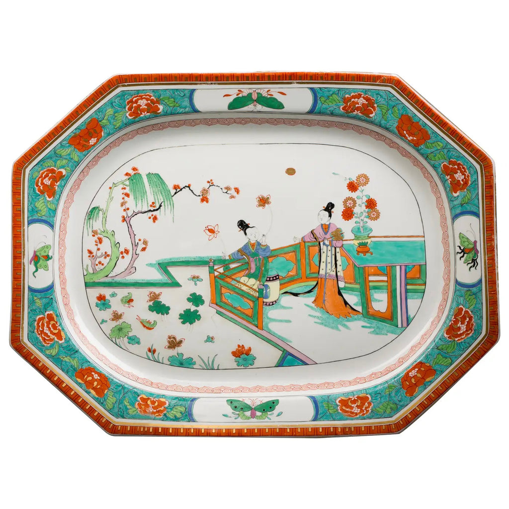 Bandeja de Porcelana Inglesa Worcester, 1815