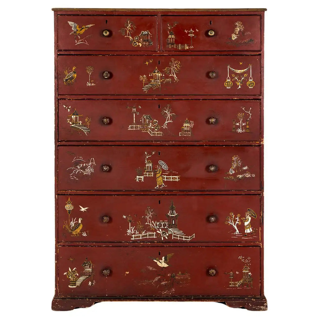 Cómoda de Pino Chinoiserie | Estilo Georgiano | Reino Unido, 1800