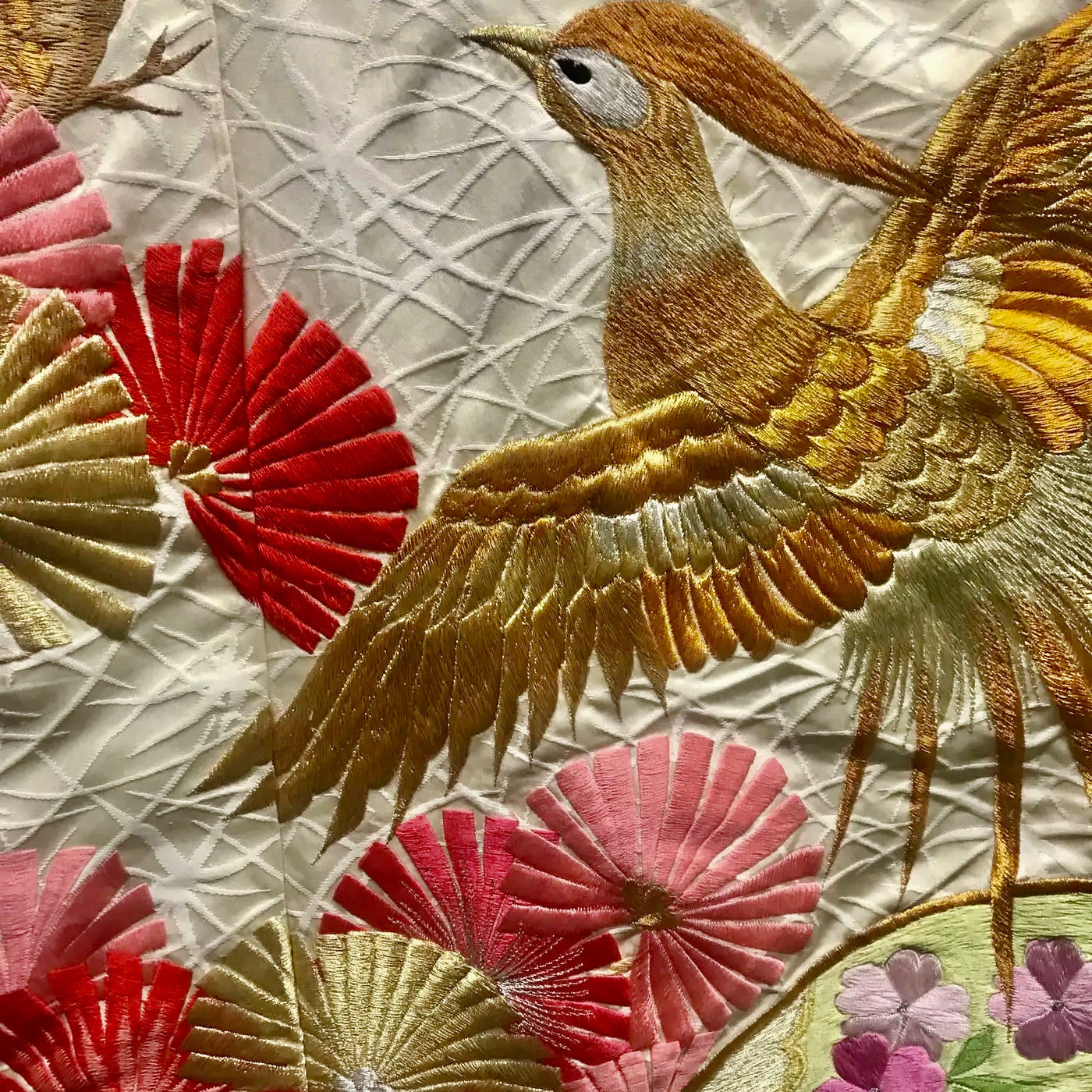 Kimono Japonés Ceremonial Estilo Art Deco 1930