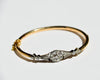 Brazalete Floral de Oro y Diamantes Talla Rosa de 1910