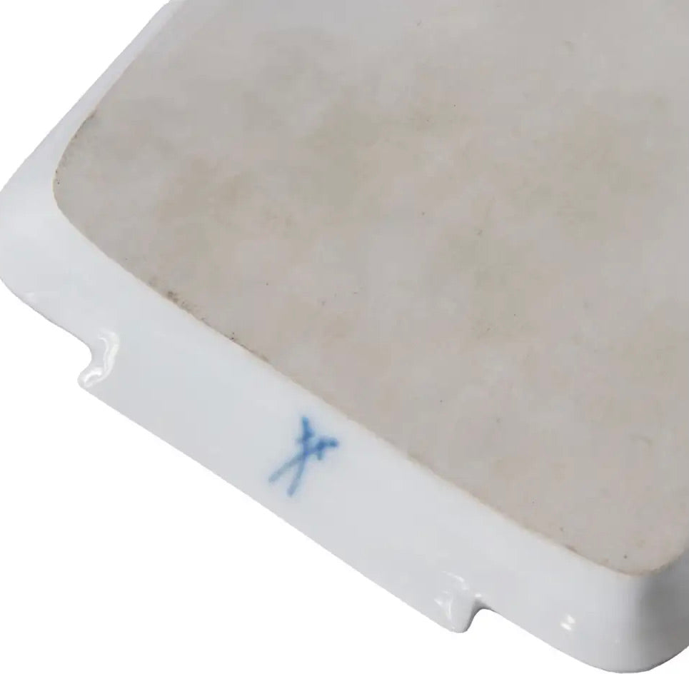 Bandeja de Porcelana Dorada Pintada a Mano, Meissen