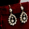 Pendientes Georgianos de Gota con Diamantes Talla Rosa de 1790