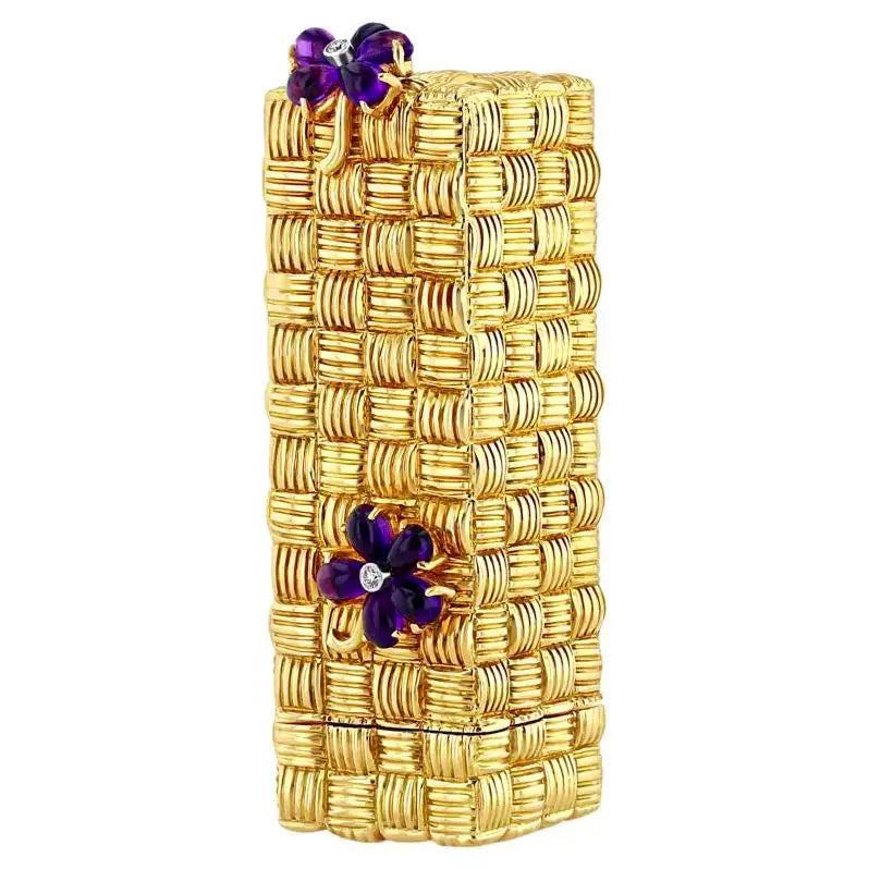 Veradura Porta-Barra de Labios de Oro Amarillo de 1940