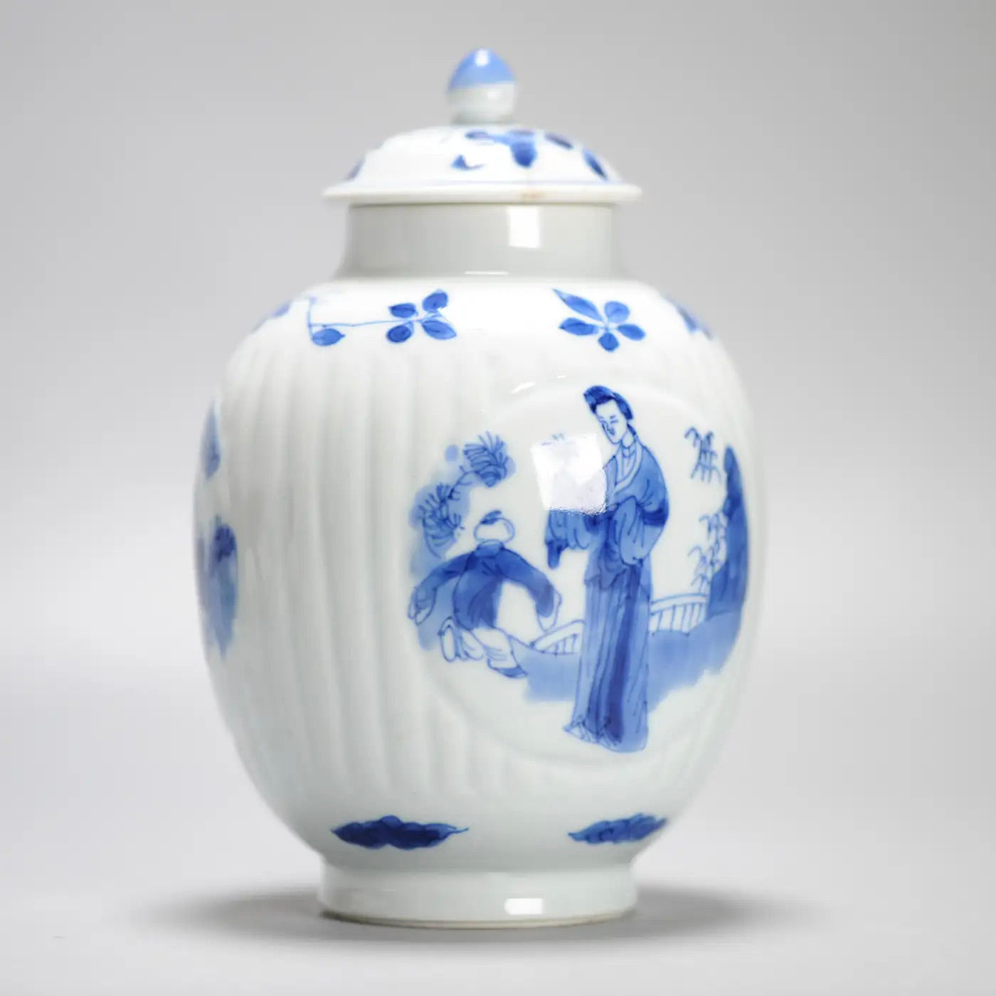 Cuchara de Té en Porcelana China Azul Kangxi | Siglo XVII