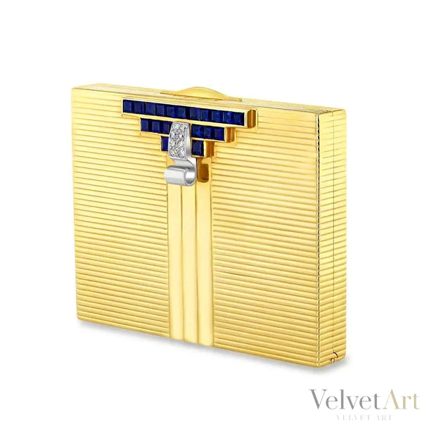 Tiffany & Co Caja de Maquillaje de Oro Años 20