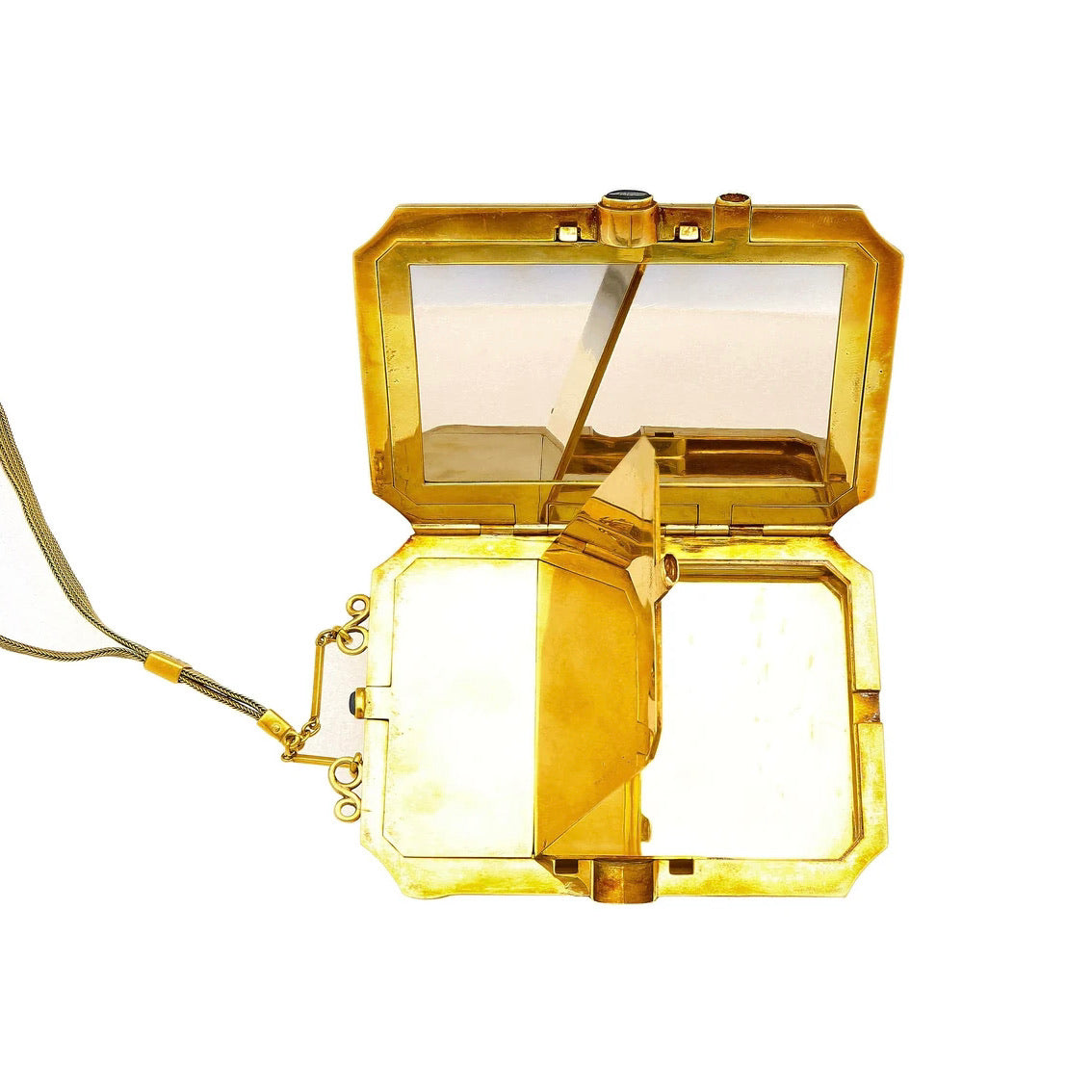 Caja de maquillaje con espejo compacto Art Deco, 1930