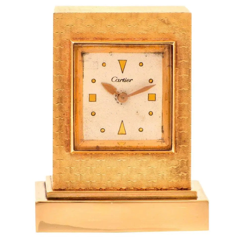 Reloj de Sobremesa de Oro | Cartier 1950
