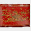Mesa Roja de Bambú  | Chinoiserie | Francia, 1960