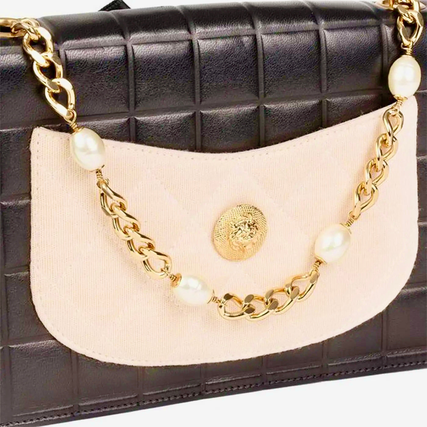 Chanel Bolso Cadena Tweed y Perlas | Edición Limitada Años 90