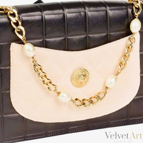 Chanel Bolso Cadena Tweed y Perlas | Edición Limitada Años 90