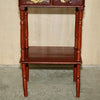 Mesa de Costura Anglo Japonesa Lacada Roja Siglo XIX