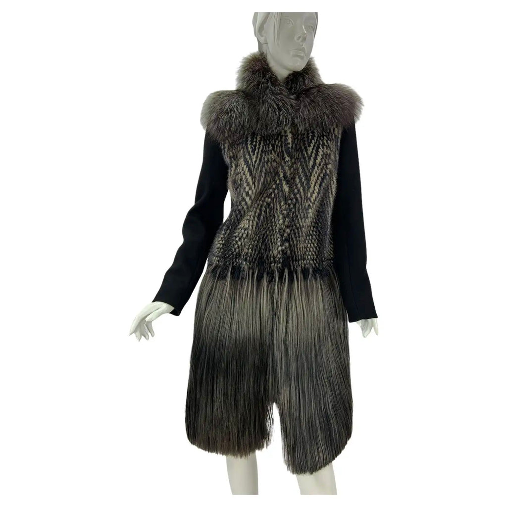 Gucci | Abrigo de Piel, Seda y Lana de 2010 | Talla 38