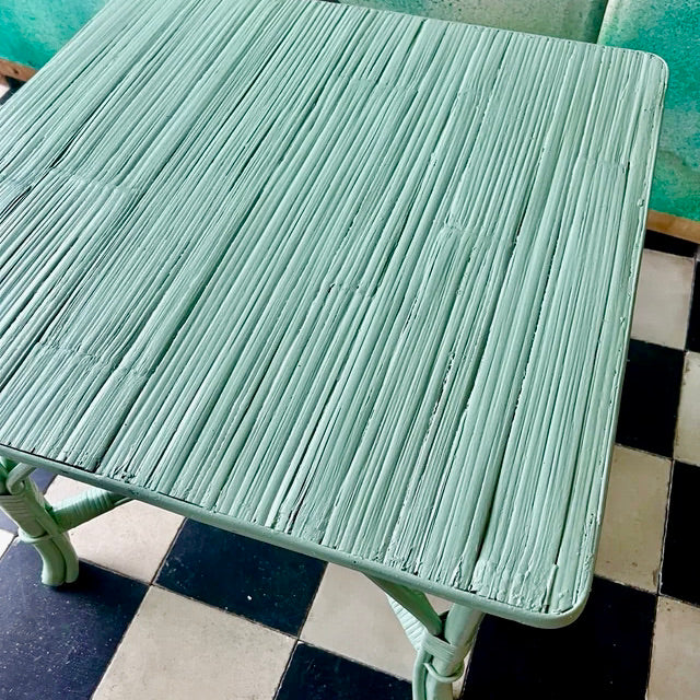 Mesa Antigua de Bambú Verde