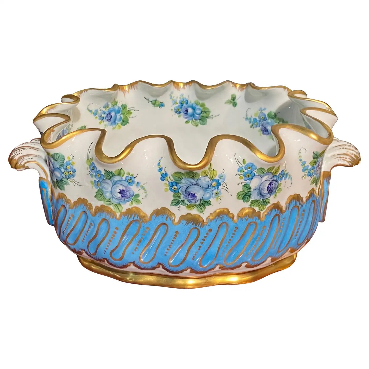 Centro de Mesa Pintado a Mano | Decoración Floral | Limoges 1930