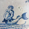 Tritón con Jarra – Azulejo de Delft Azul y Blanco, 1640–1660