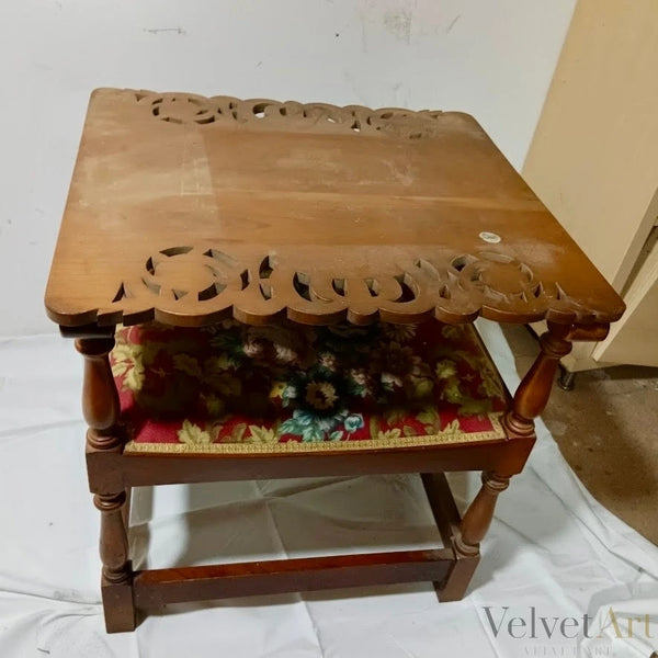 Silla Butaca en Castaño Transformable en Mesa | Obra del Maestro Faustino Martínez Martínez