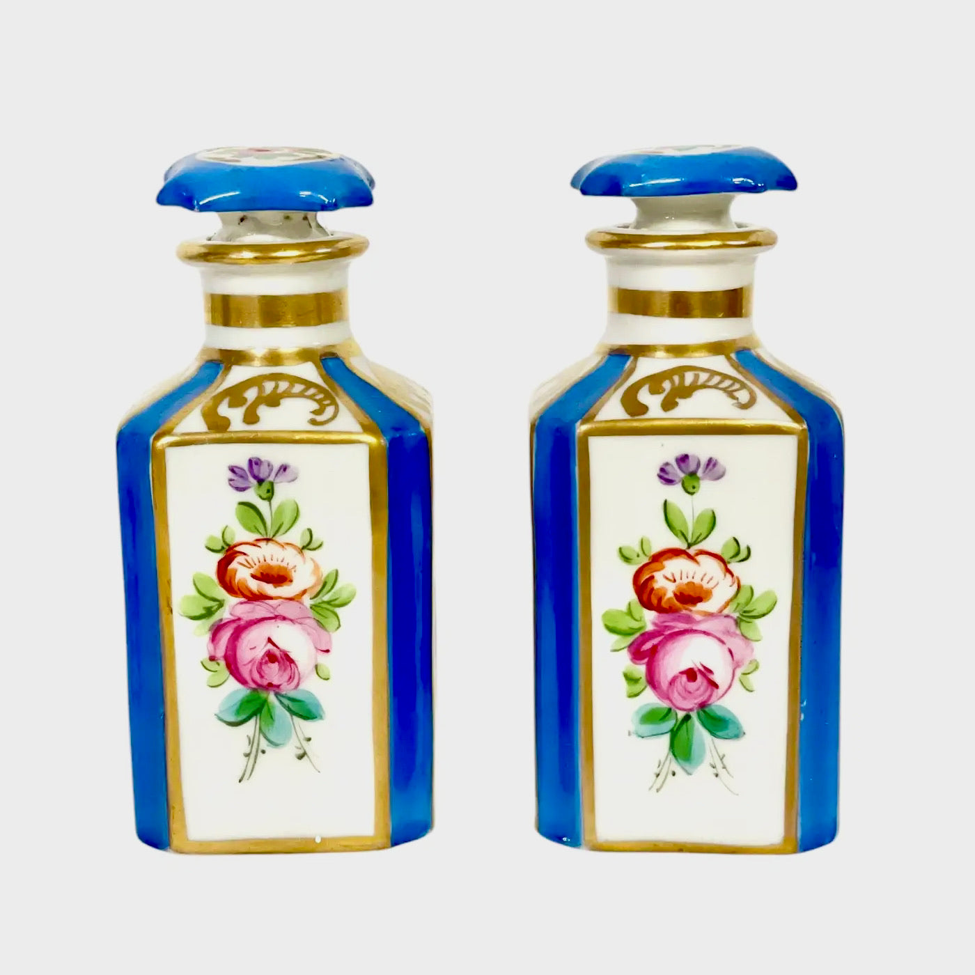 Frascos de Perfume | Porcelana Estilo Sevres | Francia Siglo XIX
