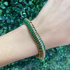 Tiffany & Co Pulsera Vintage de Oro Amarillo con Esmalte Verde 1950
