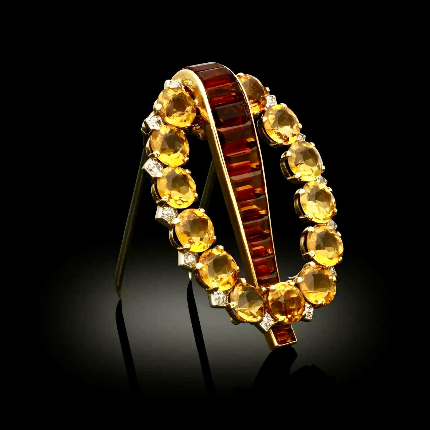 Broche de Citrino y Diamantes | Cartier | Art Deco, 1930