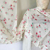 Cortina Francesa de los Años 40 con Volante y Estampado Floral