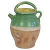 Jarra Aguamanil de Terracota Francesa Vidriada en Color Verde del Siglo XIX