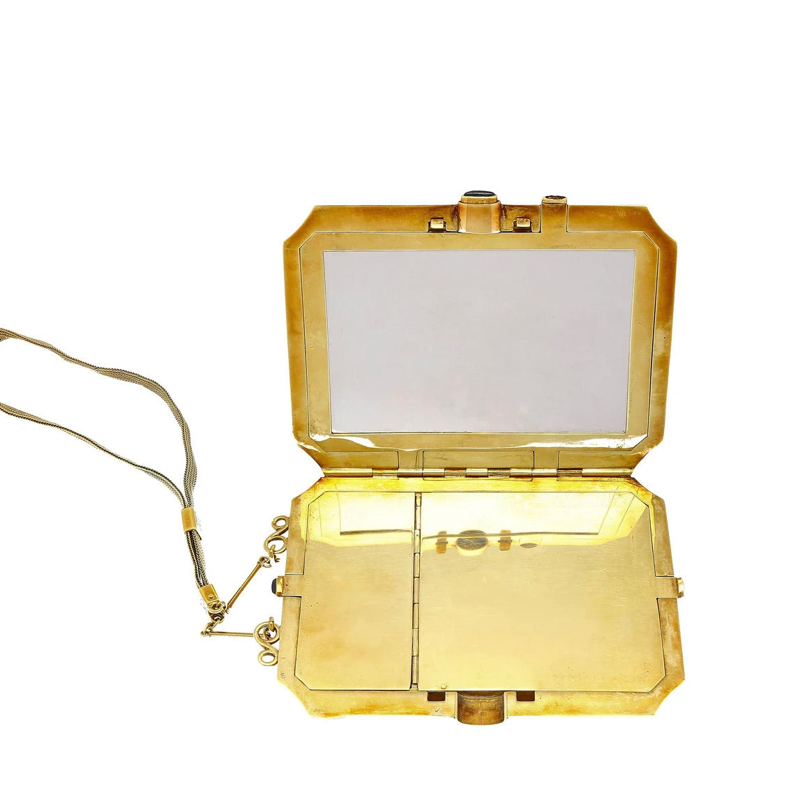 Caja de maquillaje con espejo compacto Art Deco, 1930