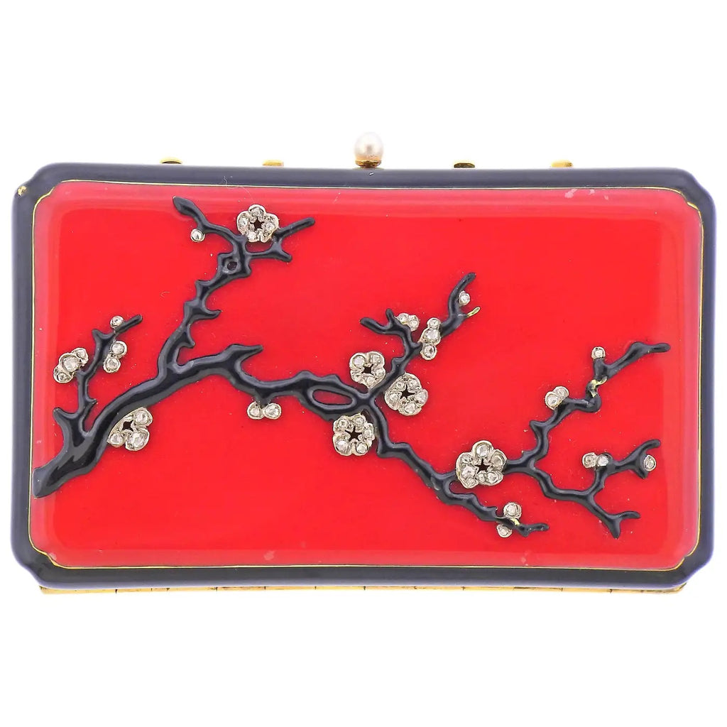 Neceser con Polvera | Oro y Perlas | Art Deco 1920