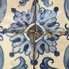 Cuatro Azulejos Portugueses del Siglo XVII: Cerámica Barroca Original para Colección