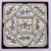 9 Platos Dulceros Famille Rose con Caja de Palo de Rosa | Porcelana Qing