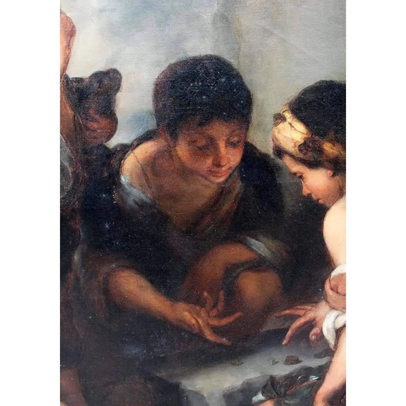 Niños Mendigos Jugando a los Dados Según Murillo
