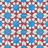 10 azulejos marroquíes de color rojo y azul "Tánger"