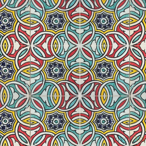 10 azulejos marroquíes artesanales modelo "Fez"