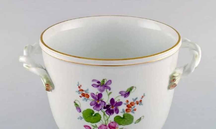 Enfriador de Porcelana para Vino | Meissen | Alemania, 1910
