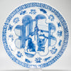Plato Cheghua Periodo Kangxi del Siglo XIX en Azul Cobalto