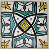 10 azulejos de Marruecos verdes y amarillos hechos a mano
