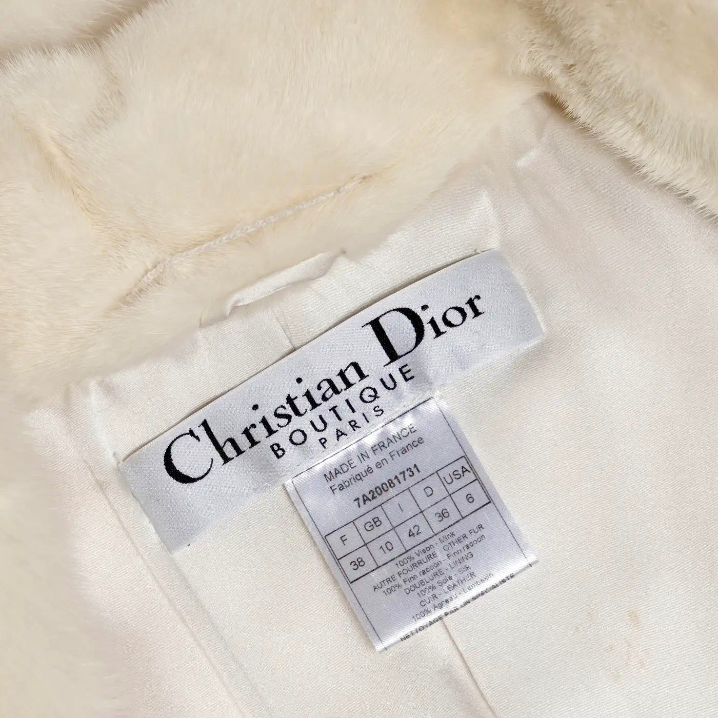 Abrigo de Visón Marfil  | Christian Dior by John Galliano 2007