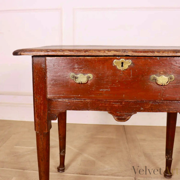 Mesa Auxiliar Inglesa de Pino y Roble | Estilo Jorge III | Inglaterra, 1770