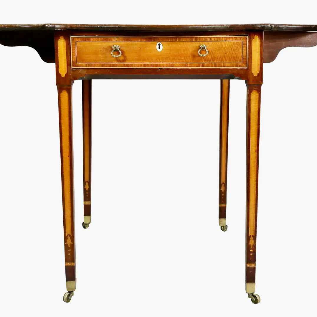 Mesa Pembroke Jorge III de Madera Satinada y Caoba