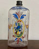 Botella Alemana de Vidrio Pintado del Siglo XVIII