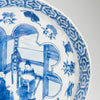 Plato Cheghua Periodo Kangxi del Siglo XIX en Azul Cobalto
