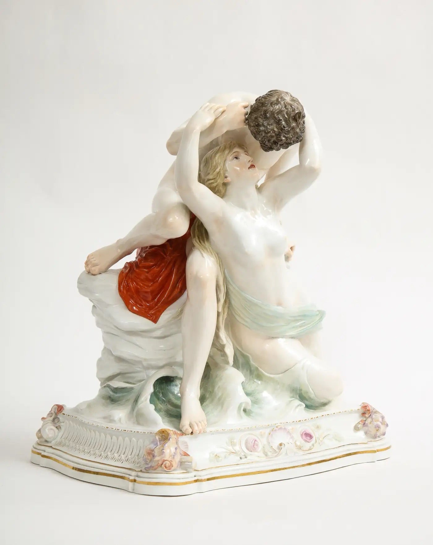 Amantes Besándose, Porcelana de Meissen 1870