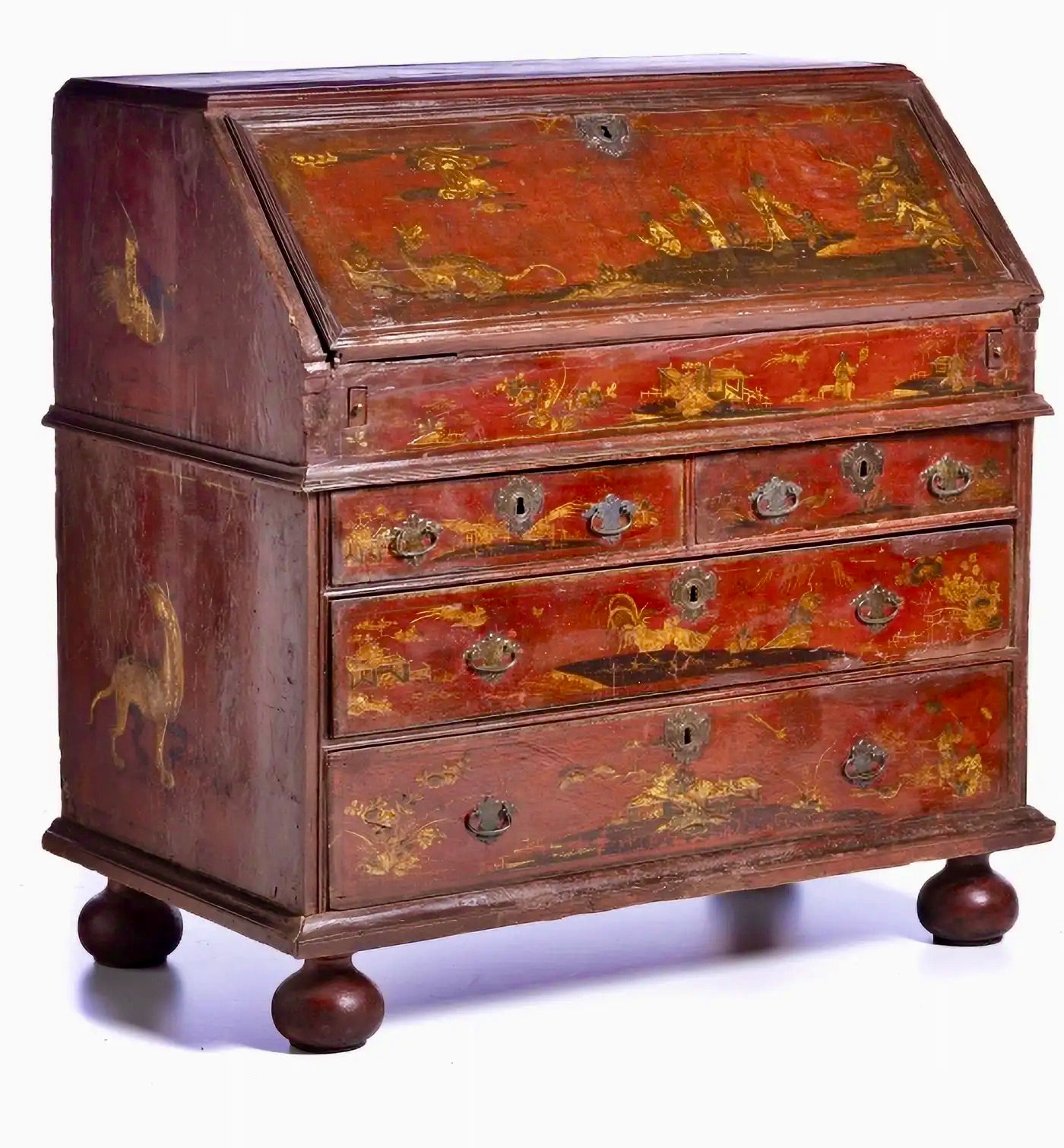 Estacionaria Chinoiserie Inglesa Jorge III del siglo XVIII