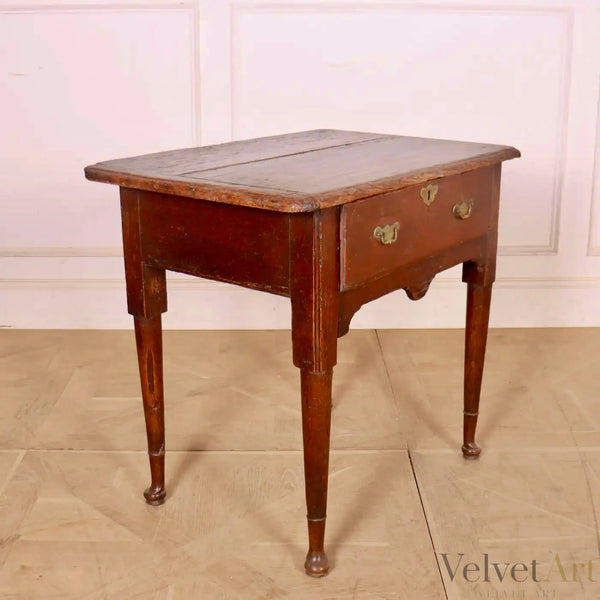 Mesa Auxiliar Inglesa de Pino y Roble | Estilo Jorge III | Inglaterra, 1770