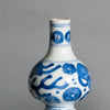 Pareja de Tokkuri de Porcelana Kraak | Jingdezhen Siglo XVII | Azul y Blanca Exportación Japonesa
