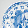 Plato Cheghua Periodo Kangxi del Siglo XIX en Azul Cobalto