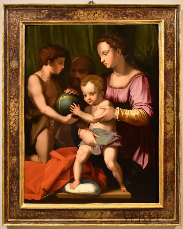 Círculo de Bronzino | " La Sagrada Familia con San Juanito" | Siglo XVI