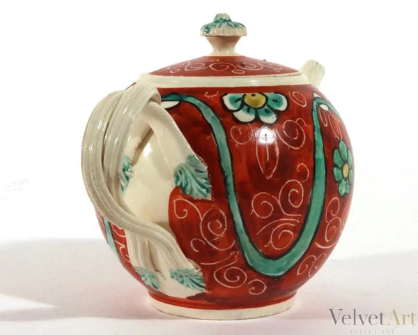 Tetera Creamware Naranja con Tapa | Inglaterra, 1780