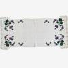 Toalla Flores Moradas Punto de Cruz. Rumanía, 1950